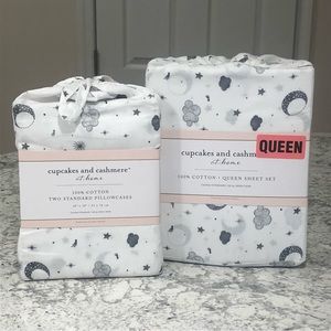 Cupcakes and Cashmere Mystical Moon Clouds Queen Sheet Set + Pillowcases (2)